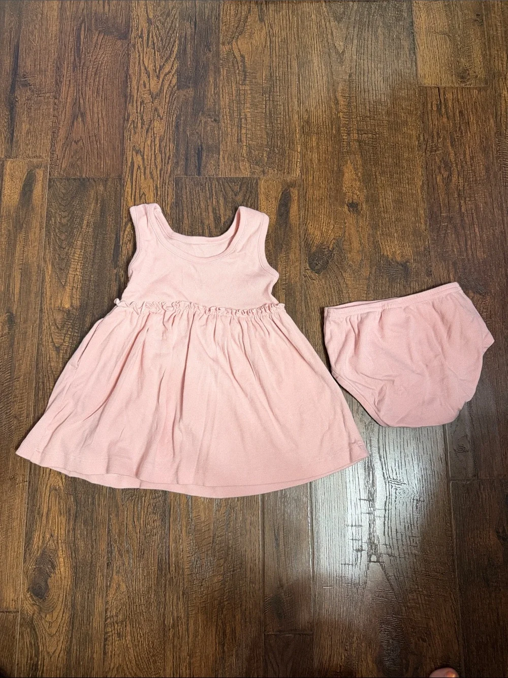 Carter's Light Pink Sleeveless Baby Dress with Bloomers